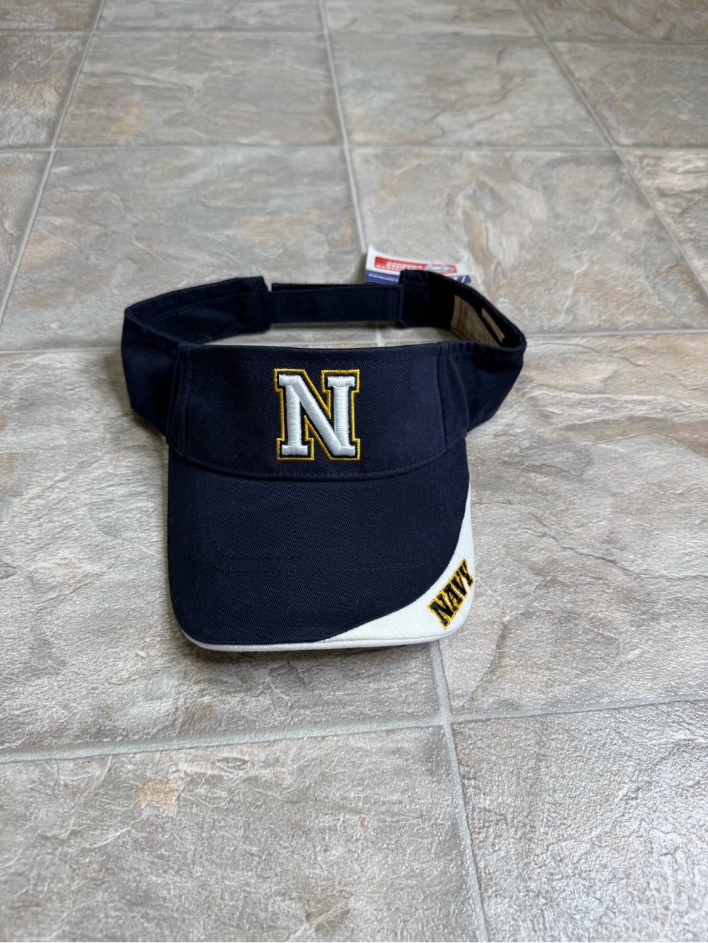 Vintage Naval Academy Visor Hat Mens Size Adjustable Blue College NWT